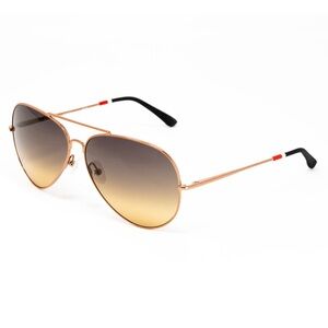 NWT Orlebar Brown x Linda Farrow Rose Gold Aviator Sunglasses OB10 C8 SUN